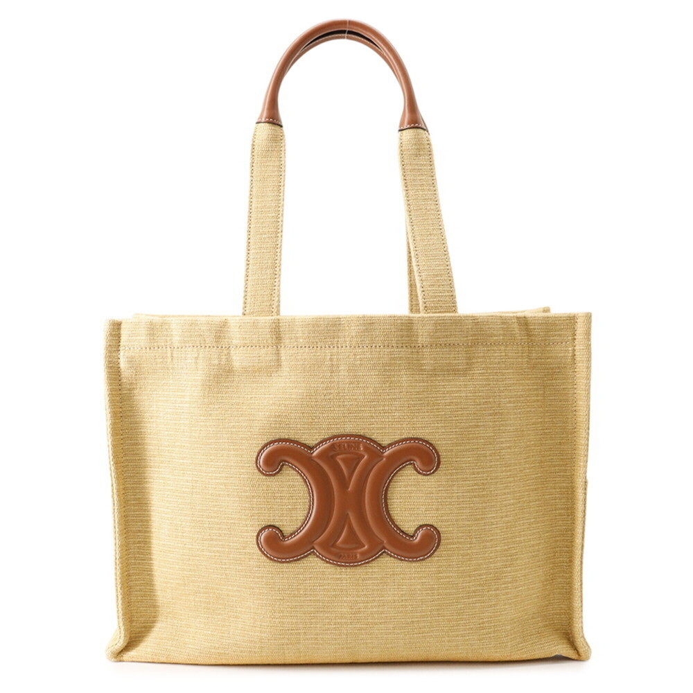 Celine Triomphe Cabataise Tote Large Canvas Leather 196762 CELINE Handbag Wom...